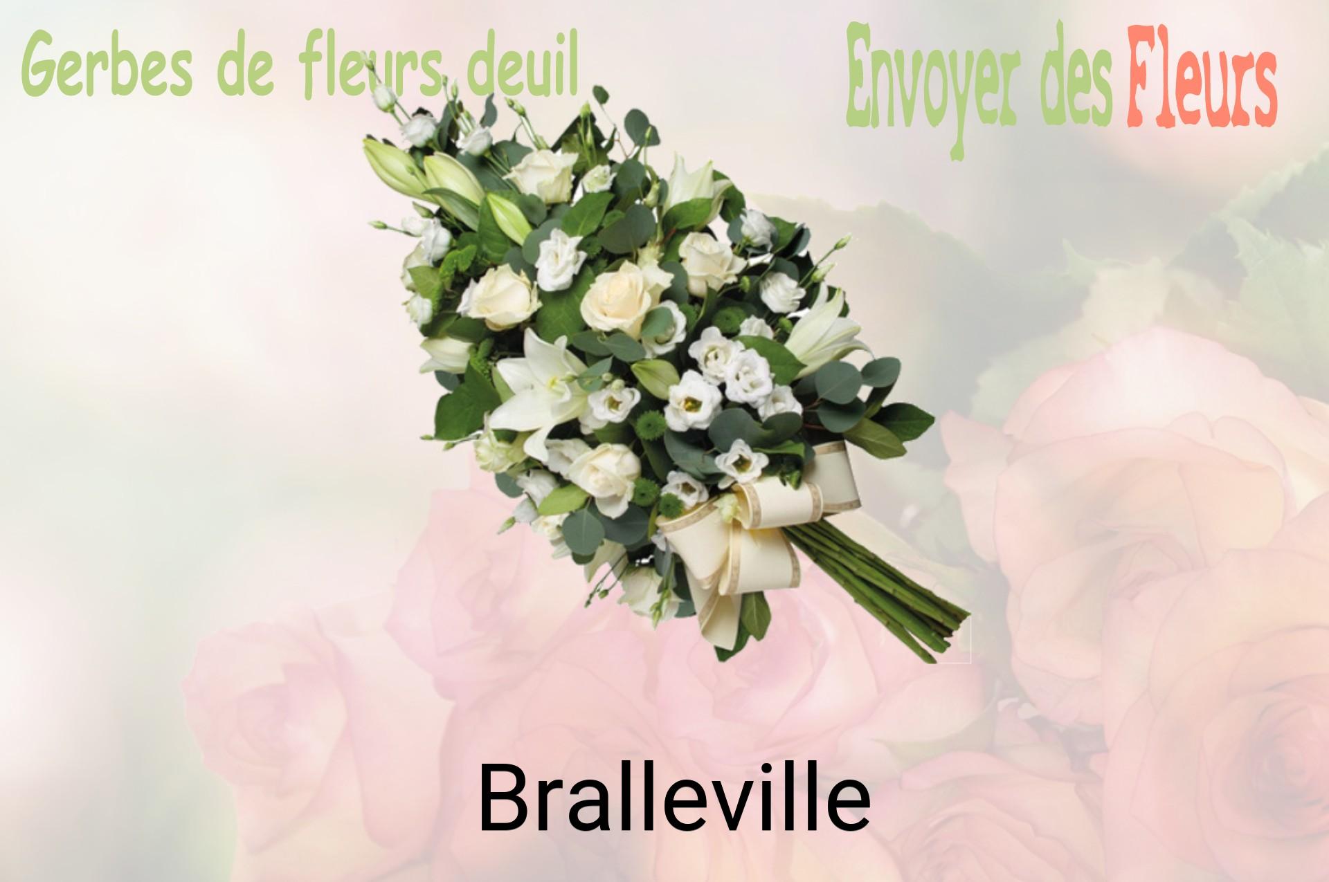 Gerbe de fleurs de deuil livrée à Bralleville